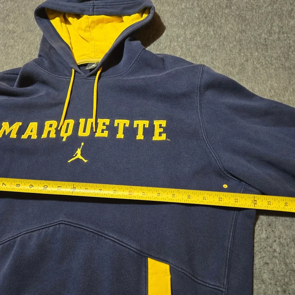 Nike Jordan Marquette University Hoodie Mens XL Blue Yellow Jumpman NCAA Y2K